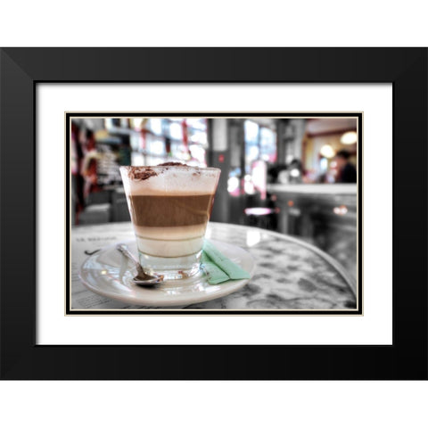 Capuccino-Montmartre Black Modern Wood Framed Art Print with Double Matting by Blaustein, Alan