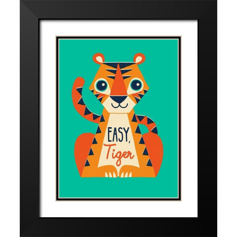 Easy Tiger Black Modern Wood Framed Art Print with Double Matting by Buxton, Michael