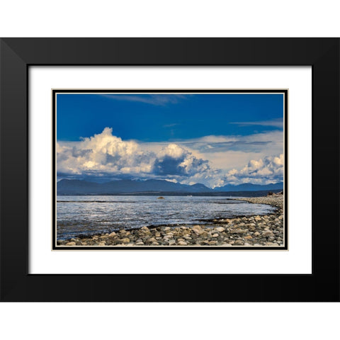 View From The Beach Black Modern Wood Framed Art Print with Double Matting by Burdick, Chuck