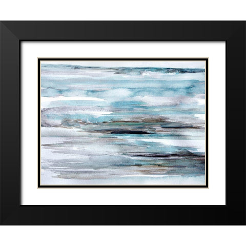 Nordic Skies Black Modern Wood Framed Art Print with Double Matting by Bainbridge, Hope