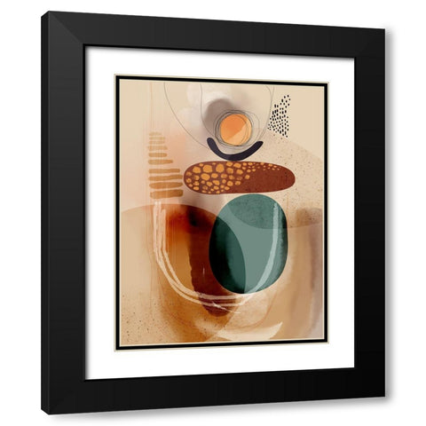 Dunes Black Modern Wood Framed Art Print with Double Matting by Banerjee, Ishita