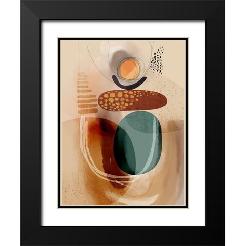 Dunes Black Modern Wood Framed Art Print with Double Matting by Banerjee, Ishita