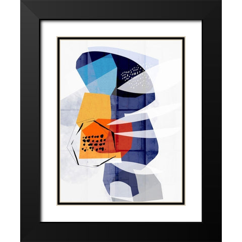 Stratas Black Modern Wood Framed Art Print with Double Matting by Banerjee, Ishita