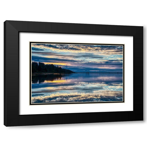 Lavender Morning Black Modern Wood Framed Art Print with Double Matting by Burdick, Chuck