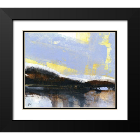 Umber Lake Black Modern Wood Framed Art Print with Double Matting by Bailey, Paul