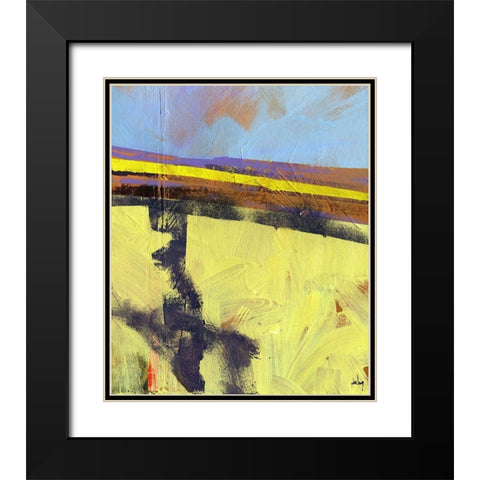 Upland Two Black Modern Wood Framed Art Print with Double Matting by Bailey, Paul