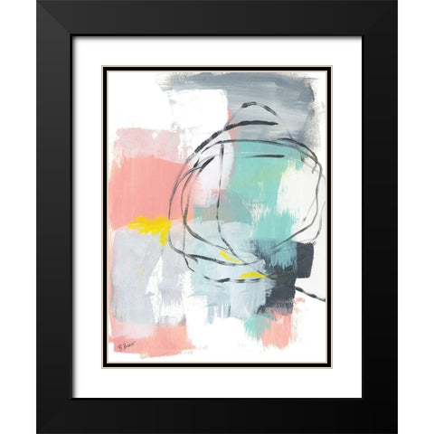Spiral No. 2 Black Modern Wood Framed Art Print with Double Matting by Baker, Bronwyn