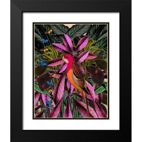 Tropical Jungle No. 2 Black Modern Wood Framed Art Print with Double Matting by Brothers, Erika C.