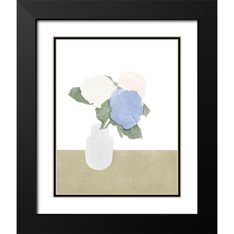 Floral No. 3 Black Modern Wood Framed Art Print with Double Matting by Beeh, Katie