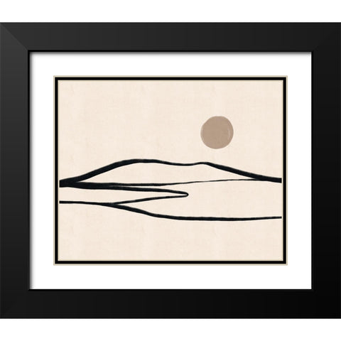 Linear Landscape No. 2 Black Modern Wood Framed Art Print with Double Matting by Beeh, Katie