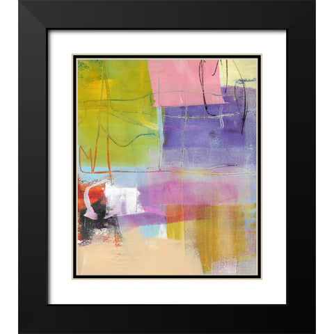 Green Feature Black Modern Wood Framed Art Print with Double Matting by Beer, Pamela K.