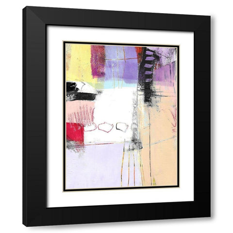 Lavender Feature Black Modern Wood Framed Art Print with Double Matting by Beer, Pamela K.