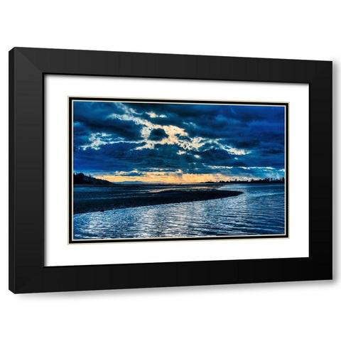 Morning Rays of Light Black Modern Wood Framed Art Print with Double Matting by Burdick, Chuck