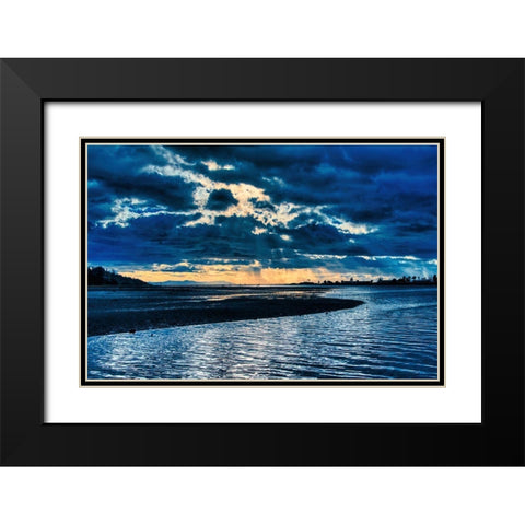 Morning Rays of Light Black Modern Wood Framed Art Print with Double Matting by Burdick, Chuck