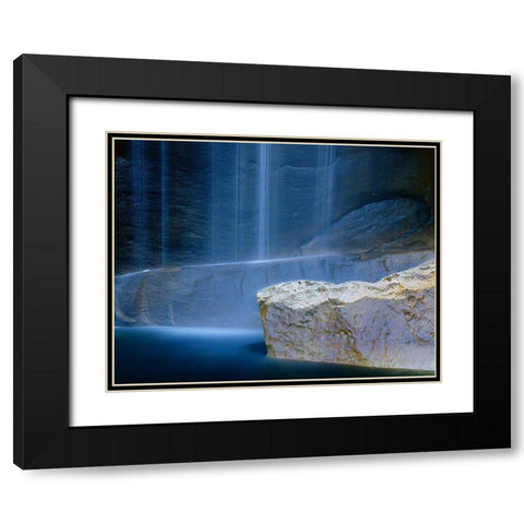 Base of Vernal Falls Black Modern Wood Framed Art Print with Double Matting by Becia, Jim