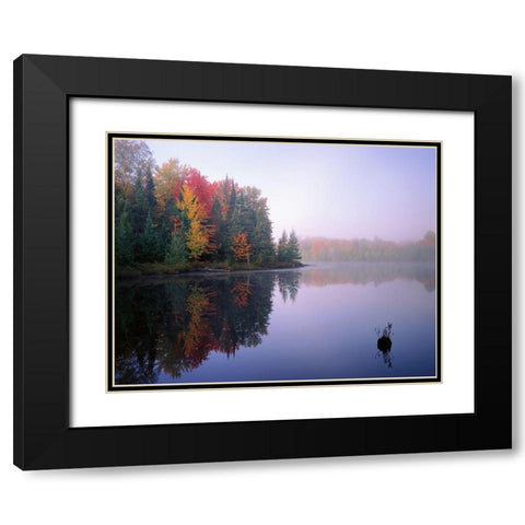 Foggy Morning Sunrise Black Modern Wood Framed Art Print with Double Matting by Becia, Jim