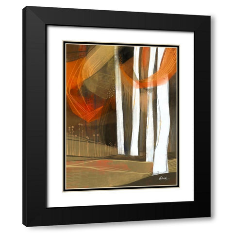 Ethereal Fall Forest Black Modern Wood Framed Art Print with Double Matting by Banerjee, Ishita
