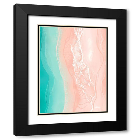 Ethereal Shore Black Modern Wood Framed Art Print with Double Matting by Banerjee, Ishita
