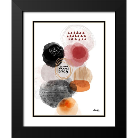 Forest Sunset Black Modern Wood Framed Art Print with Double Matting by Banerjee, Ishita