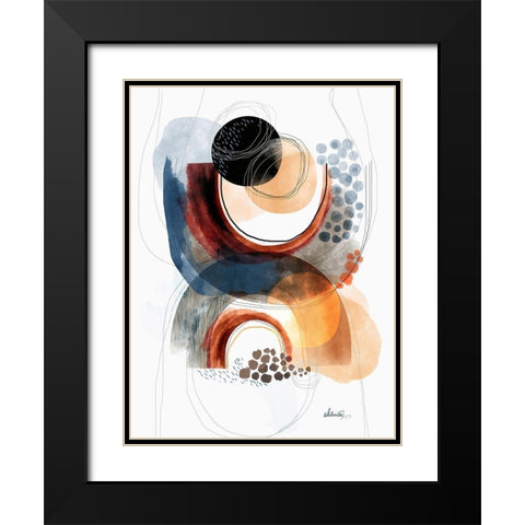 Moving Mountains Black Modern Wood Framed Art Print with Double Matting by Banerjee, Ishita