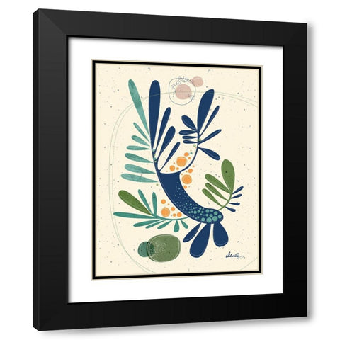 Nordic Trees 1 Black Modern Wood Framed Art Print with Double Matting by Banerjee, Ishita