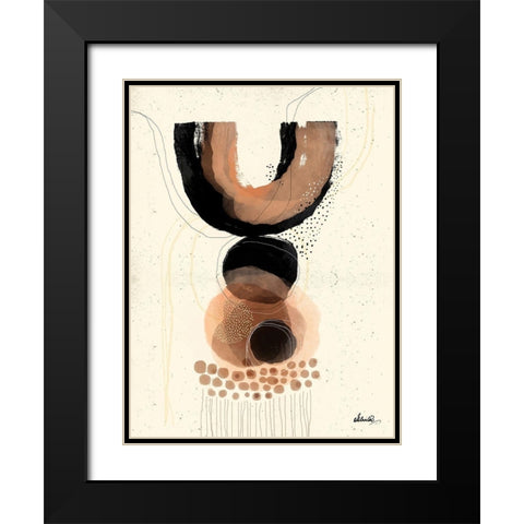 Precarious Black Modern Wood Framed Art Print with Double Matting by Banerjee, Ishita
