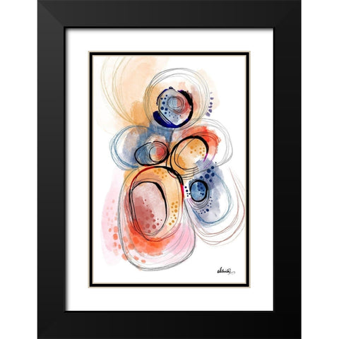 Spin Black Modern Wood Framed Art Print with Double Matting by Banerjee, Ishita