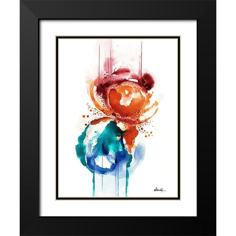 Storm Flower Black Modern Wood Framed Art Print with Double Matting by Banerjee, Ishita