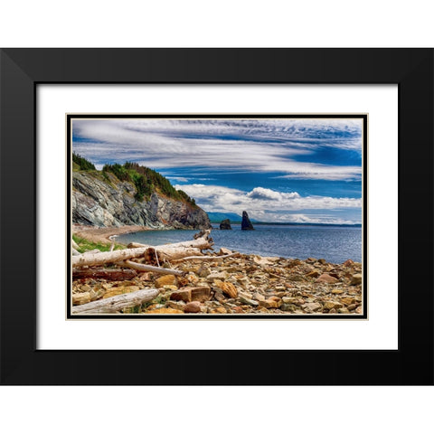 End of The Trail Black Modern Wood Framed Art Print with Double Matting by Burdick, Chuck