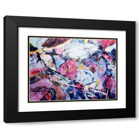 Icy Winter Leaves 4 Black Modern Wood Framed Art Print with Double Matting by Bujna, Kati