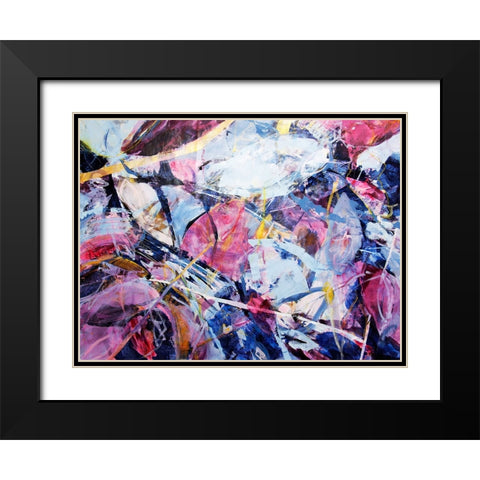 Icy Winter Leaves 4 Black Modern Wood Framed Art Print with Double Matting by Bujna, Kati