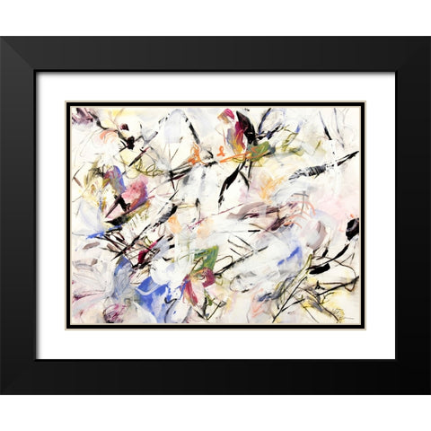 Magnolia Life Blossoms 1 Black Modern Wood Framed Art Print with Double Matting by Bujna, Kati
