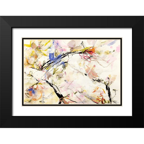 Magnolia Life Blossoms 2 Black Modern Wood Framed Art Print with Double Matting by Bujna, Kati