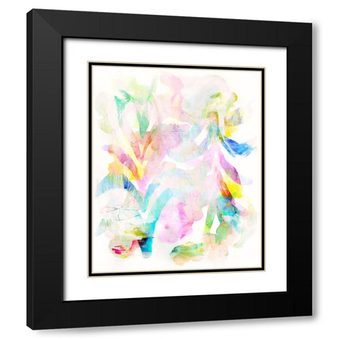 Flower and Rainbow Black Modern Wood Framed Art Print with Double Matting by Bainbridge, Hope