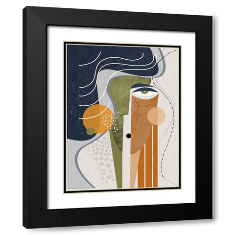 Aura Black Modern Wood Framed Art Print with Double Matting by Banerjee, Ishita