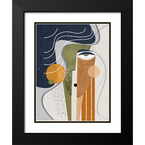 Aura Black Modern Wood Framed Art Print with Double Matting by Banerjee, Ishita