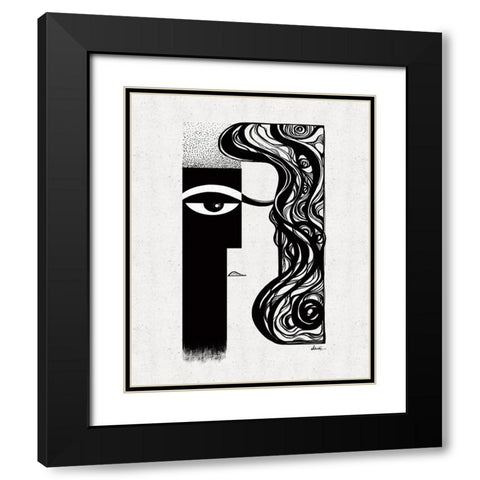 Divergence Black Modern Wood Framed Art Print with Double Matting by Banerjee, Ishita