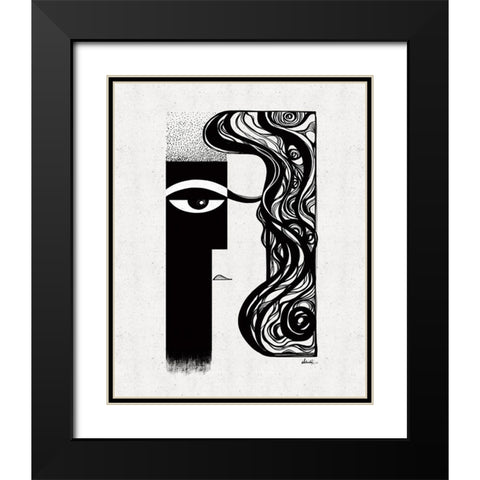 Divergence Black Modern Wood Framed Art Print with Double Matting by Banerjee, Ishita