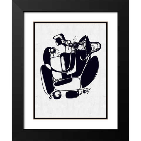 Empetre Black Modern Wood Framed Art Print with Double Matting by Banerjee, Ishita