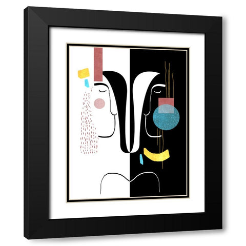Mirror Image Black Modern Wood Framed Art Print with Double Matting by Banerjee, Ishita