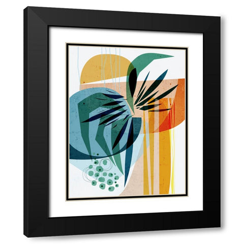 Summer Tropics Black Modern Wood Framed Art Print with Double Matting by Banerjee, Ishita