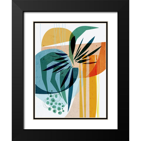 Summer Tropics Black Modern Wood Framed Art Print with Double Matting by Banerjee, Ishita