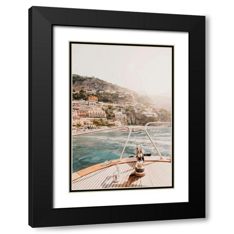 Marmorata Black Modern Wood Framed Art Print with Double Matting by Broadway, Krista