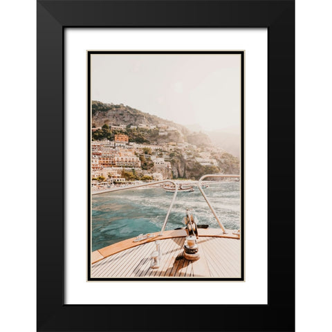Marmorata Black Modern Wood Framed Art Print with Double Matting by Broadway, Krista
