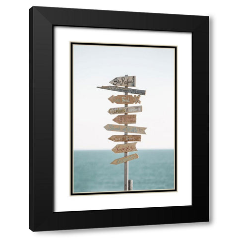 Corolla Black Modern Wood Framed Art Print with Double Matting by Broadway, Krista
