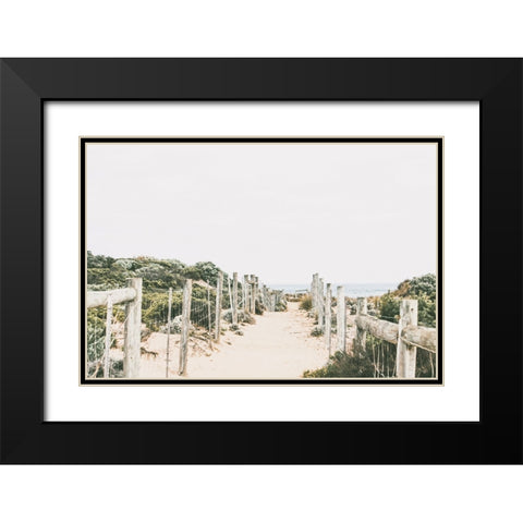 Lessie Black Modern Wood Framed Art Print with Double Matting by Broadway, Krista