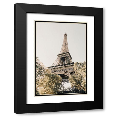 Paris Black Modern Wood Framed Art Print with Double Matting by Broadway, Krista