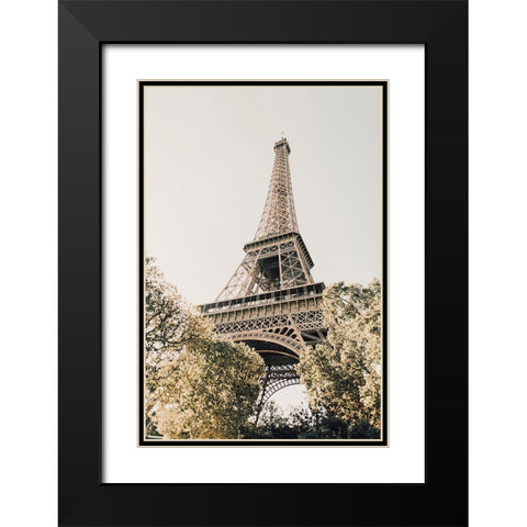 Paris Black Modern Wood Framed Art Print with Double Matting by Broadway, Krista