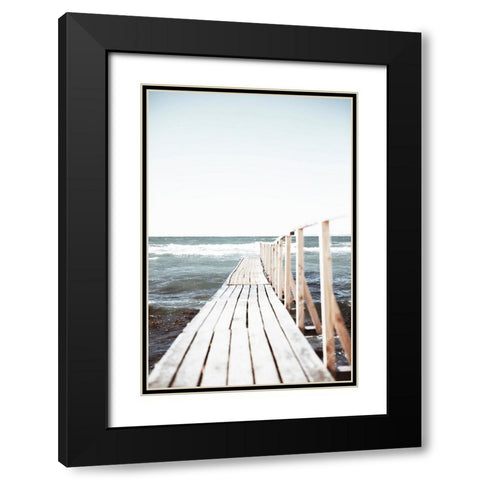 Shelby Black Modern Wood Framed Art Print with Double Matting by Broadway, Krista