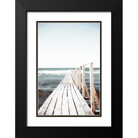 Shelby Black Modern Wood Framed Art Print with Double Matting by Broadway, Krista